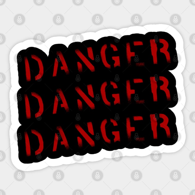 Danger Sticker by Scar